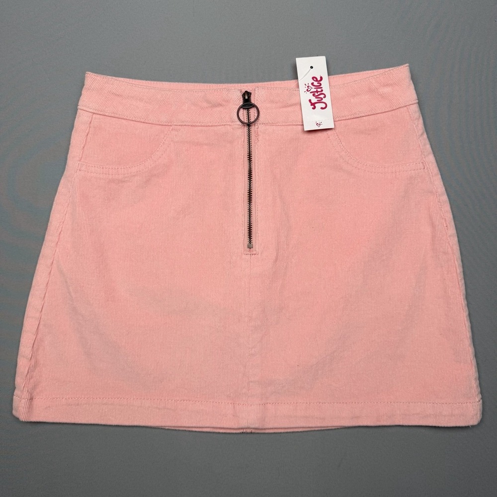 NEW Justice Girls Size 14 Courduroy Skort Skirt Shorts Pink READ